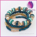Hot selling Boho style acrylic&resin beaded bracelet with tassel for lady